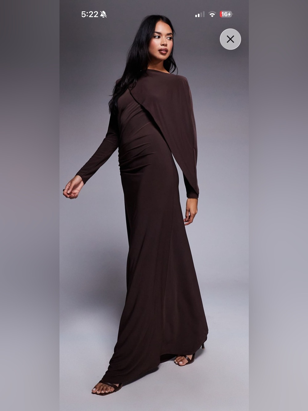 Women's Brown Maxi dress - Sleek Floor-Length Design